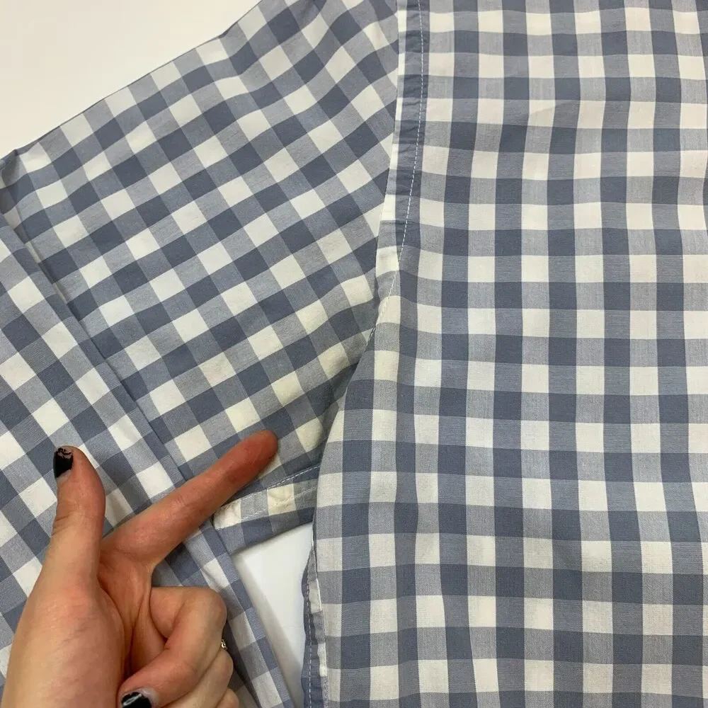 J.Crew Tailored Fit Shirt Men XS Extra Small Gingham Check Button Up *READ